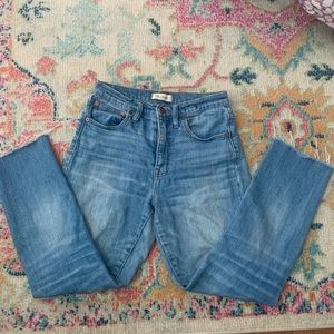 Madewell high-rise slim crop boyjean